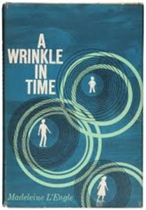 Original cover of A Wrinkle in Time, designed by Ellen Raskin, 1962.