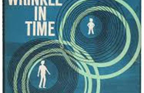 Original cover of A Wrinkle in Time, designed by Ellen Raskin, 1962.
